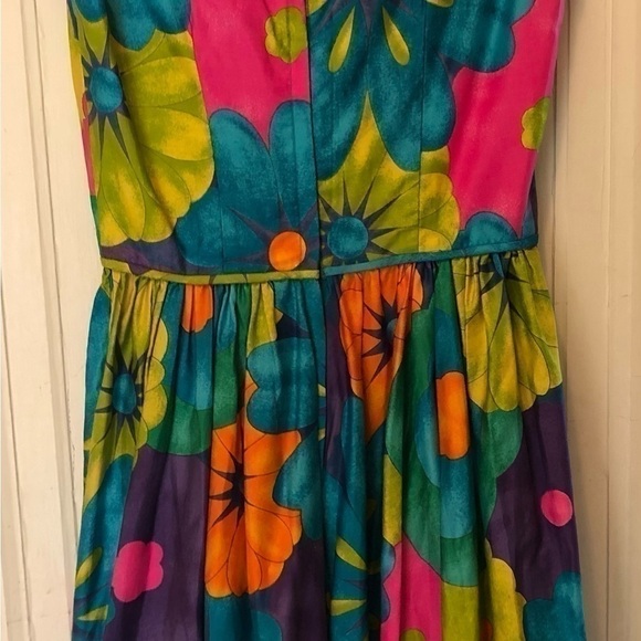 🌺 Gorgeous Kamehameha Hawaiian MCM 60s Vintage Dress🌸 - Picture 6 of 9